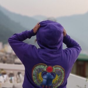 VINE A SER - Sudadera con capucha unisex. Estampa frente y espalda